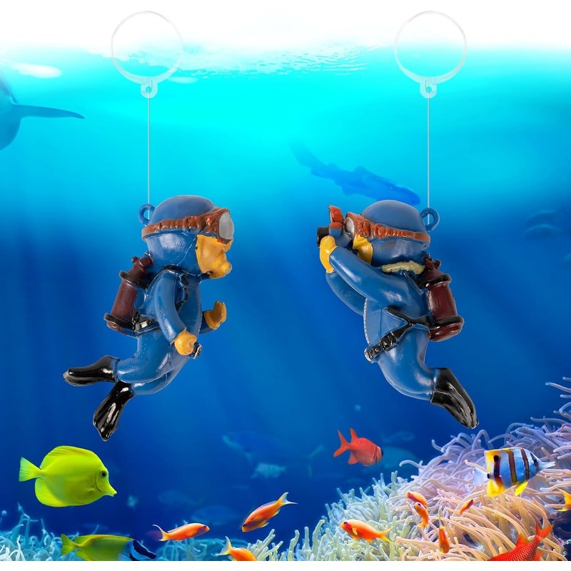 SensaBliss アクアリウム 水槽 装飾 風船付き 4個入り 安全性 耐久性 3D立体 泳ぐ