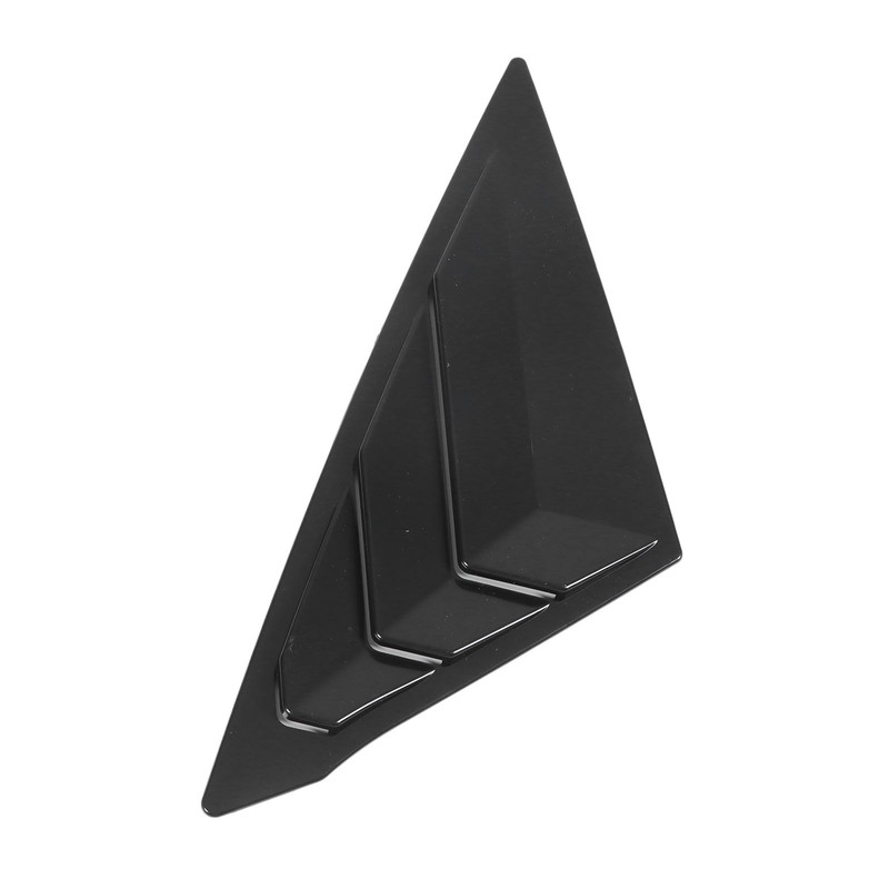 2pcs Rear Left Right Window Louver Bright Black Side Window