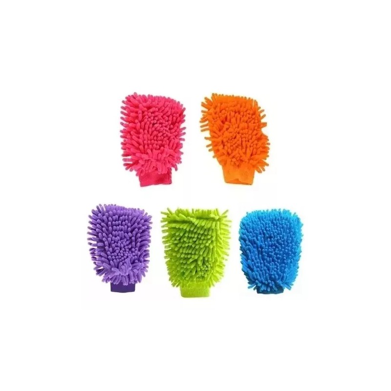 RIVERSOFY 5 Manoplas De Microfibra Para Sacudir Limpiar Lavar Hogar