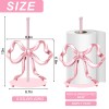 Jarthenaamcs Trendy Bow Paper Towel Holder Cute Pink Bow Knot