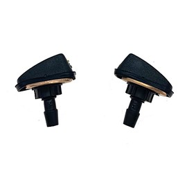 Pack of 2 Automotive Hood Single Hole Windshield Wiper Washer Nozzle Spray for Jeep Wrangler TJ JK JKU JL JLU Dodge Ram 1500 2500 3500 Replace 55156728AB 55077255AC 4805742AC