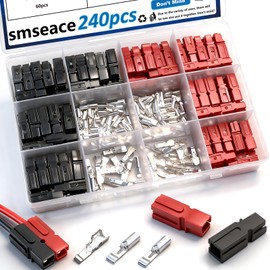 smseace 240Pcs 15/30/45 Amp Power Connectors 0.5-6mm² (20-10AWG) Quick Disconnect Power connectors Quick Disconnect Terminals Connectors