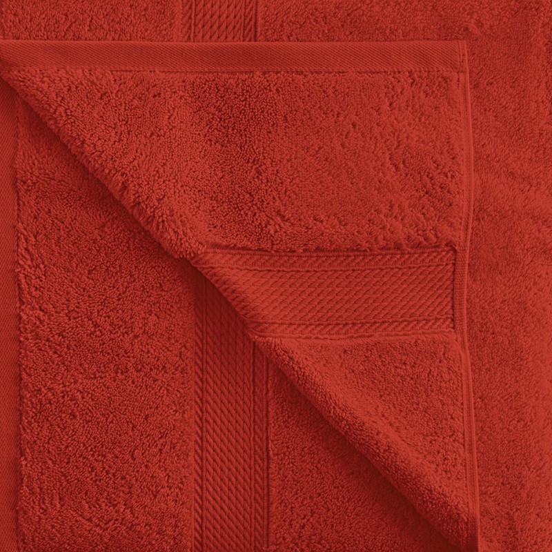 Superior Egyptian Cotton Solid Towel Set, 6-Piece, 6PC, Candy Apple