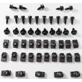 Online Auto Supply Fender Bolts & U Nuts 5/16-18 x 7/8" x 3/4" Washer 1/2" Hex Head 50pc Kit Body