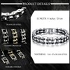 SeiMios Men's Bracelet Stainless Steel Motorcycle Bike Chain Bracelet Polished