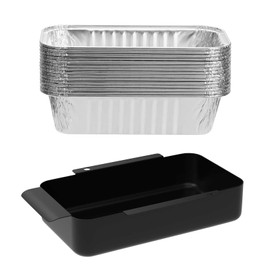 BBQ Future G416-0015-W1 Grill Grease Pan Replacement for CharBroil Performance 463331221 463242716 463365021 9328812P06 G325-5703-W1 Grease Tray Cup with 10-Pack Aluminum Disposable Oil Drip Pan