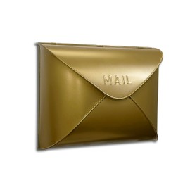 NACH Wall Mount Mailboxes for Outside, 11 x 5 x 8.75 inch Antique Brass Wall Mailboxes for Outside, Waterproof Mailboxes for Outside - Envelope Mailbox