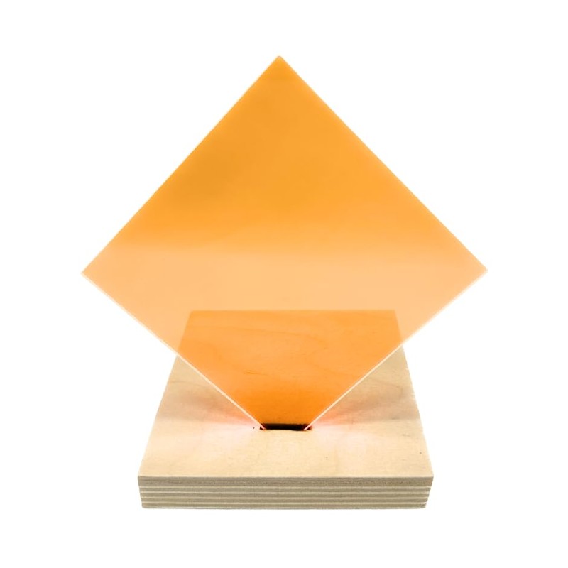Fluorescent Transparent Orange Acrylic Sheet (12" x 20", 1/4" /