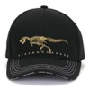 Carolata Tyrannosaurus Bones Sports Cap (Black, One Size) Dinosaur Skeleton