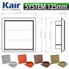 Kair Brown Gravity Grille 155mm External Dimension with 125mm -