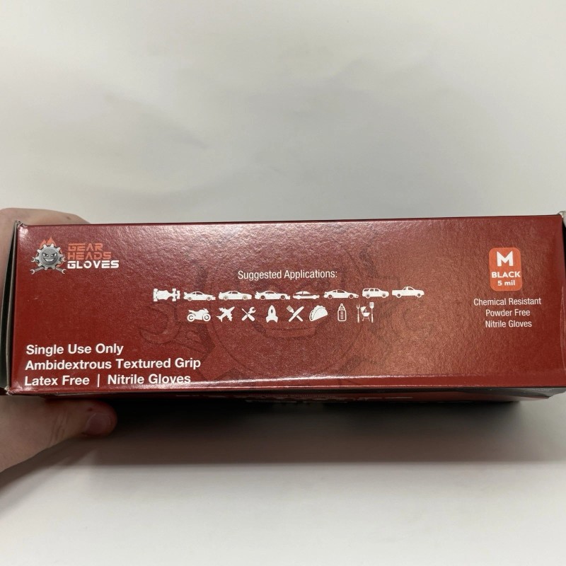 GEARHEADS NEW IN BOX - GEARHEADS Black Nitrile 5mil thick