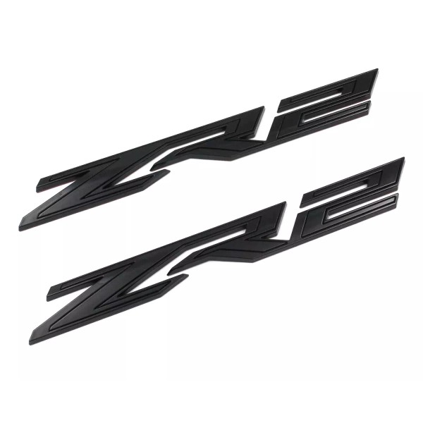 Unbranded 2PCS Gloss Black Fender ZR2 Emblem Badge Fit For