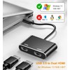 USB to HDMI Adapter for 2 Monitors, USB 3.0 to
