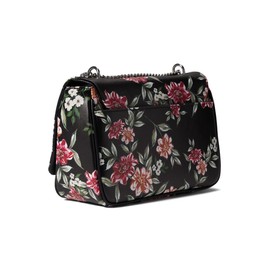 Nine West Skyes Convertible Shoulder Black Blooms Floral One Size