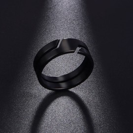 TEAMER Stainless Steel Couple Ring Fashion Simple Casual Finger Rings Jewellery Engagement Anniversary for Men Women, Stainless Steel, Not applicable.