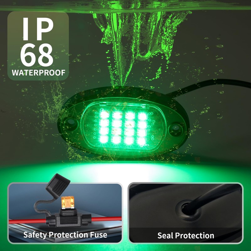 LD DARKEAGLE 8Pods RGB LED Rock Lights Kit with APP/RF