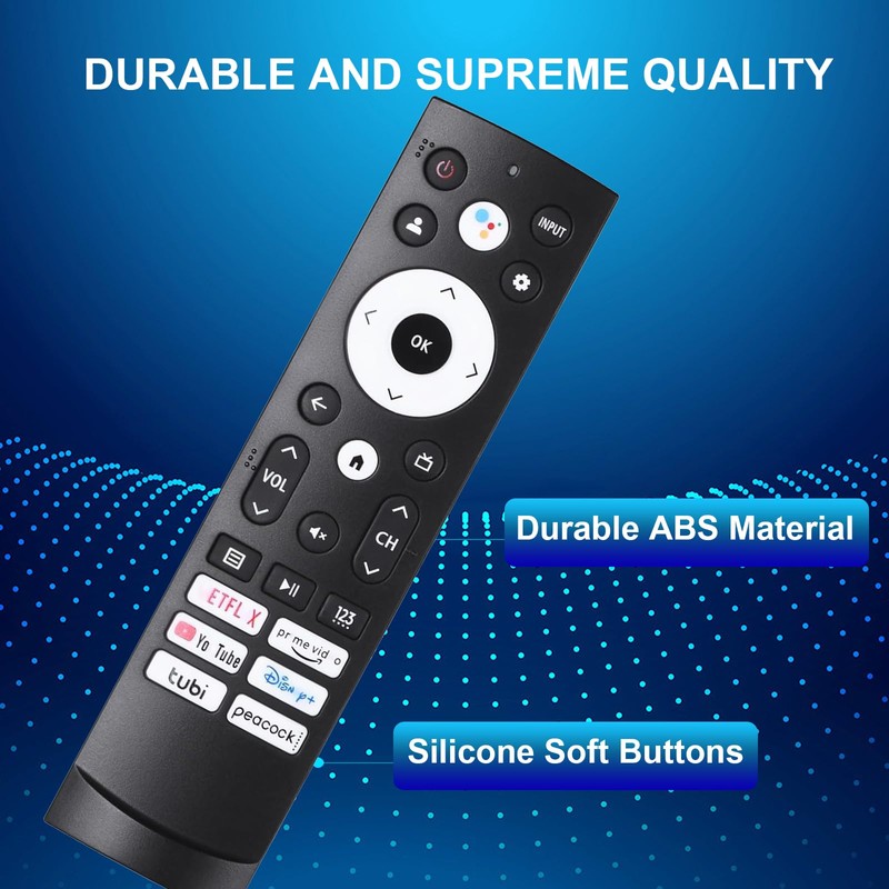 2 Pack Replacement Remote Control Compatible with Hisense Google Smart
