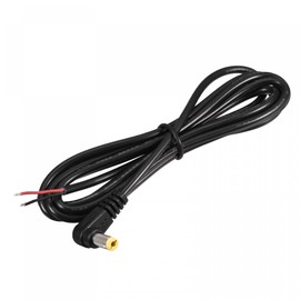 sourcing map 5.5mm x 2.1mm 90 Degree Right Angle DC Power Male Plug Jack to Bare Wire Open End Pigtail Power Cable Repair for Camera CCTV 1.5m Pack of 4