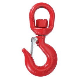 PATIKIL Swivel Lifting Hook, 1 Ton Swivel Hook Eye Sling Hook Alloy Steel Self-Locking Grab Hook with Safety Latch for Hoisting Lifting, 2205 lbs Load
