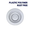 Nantucket Sinks 3.5KD-GCW 3.5" Basket Strainer Kitchen Drain Assembly Set