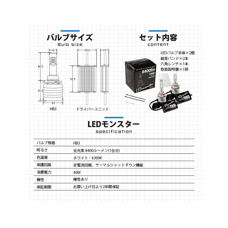 pikakyuu Toyota Hiace [200 Series 4 Notebook] LED Monster L4600