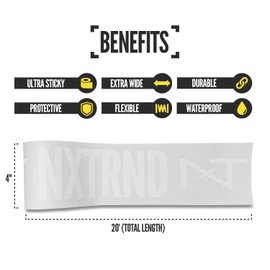 Nxtrnd TRF Turf Tape Football, Extra Wide Kinesiology Tape, Protects from Turf Burn (White)
