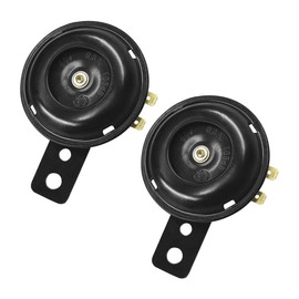 CGEAMDY Motorcycle Horn, 105 DB Waterproof Round Loud Kit, Universal 12V Iron Horns, for Motorcycles, Mopeds, ATVs, Go-Karts etc.