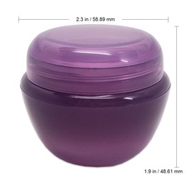 Beauticom 6 Pieces 50G/50ML Purple Color Frosted Container Jars with Inner Liner for Scrubs, Oils, Salves, Creams, Lotions - BPA Free