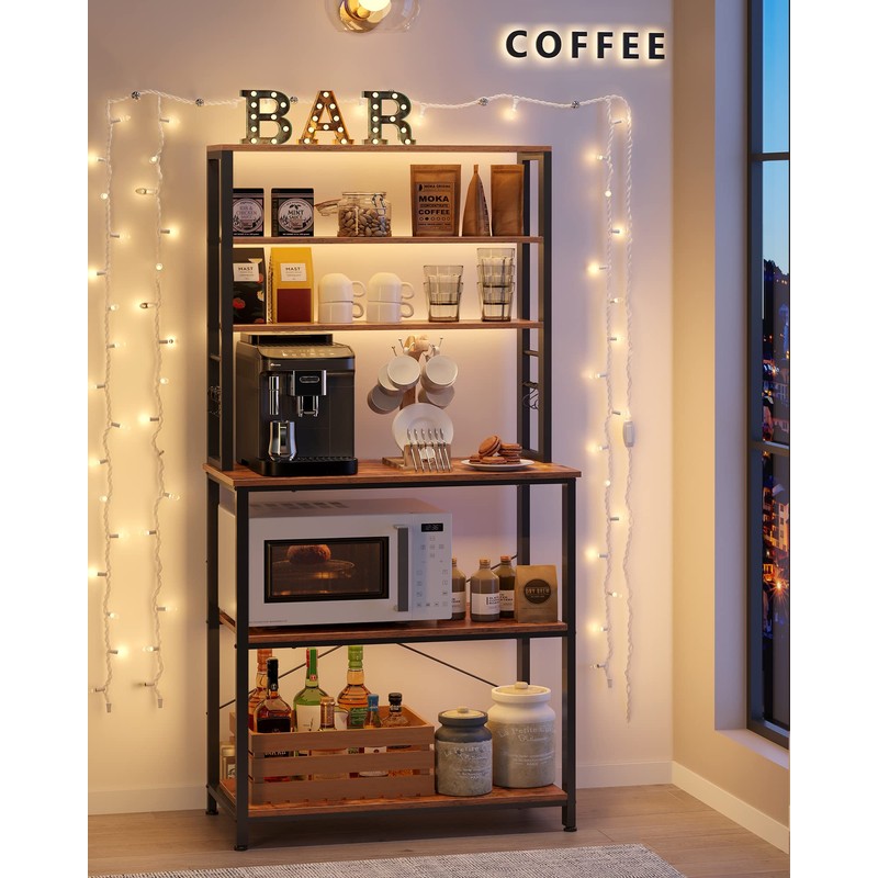 VASAGLE Coffee Bar, 31.5 Inches Baker's Rack for Kitchen with