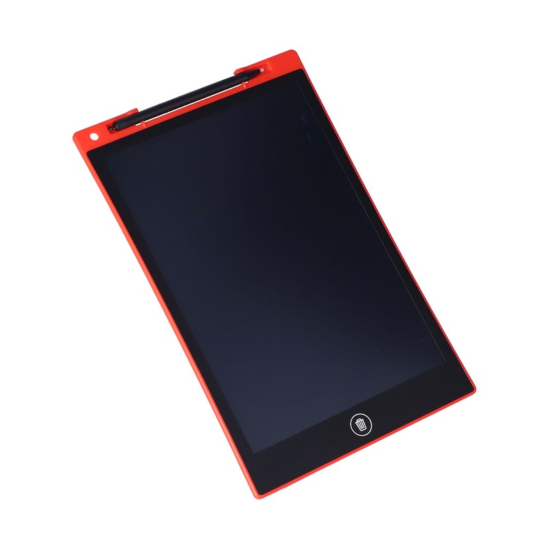 LCD Writing Tablet 10in Full Screen Replaceable Button Battery Red