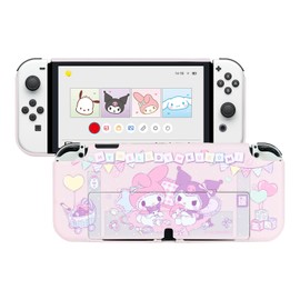 Kuitmor Protective Shell for Switch OLED,Dockable Integrated Hard Cover Skin Compatible with Switch OLED and Joy Con - KLM (for Switch OLED)