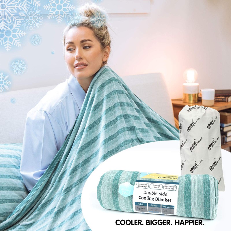 Ailemei Direct Cooling Blanket for Hot Sleepers,Double Sided Cold Effect,King