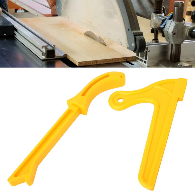 Fafeicy 2 Piece Safety Push Stick, Yellow 2-in-1 Wood Saw