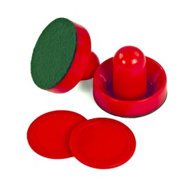 Hathaway 3-Inch Striker and 2.5-Inch Puck Air Hockey Set, Red