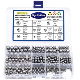 500 PCS Carbon Steel Ball Bearings,Mixing Agitator Balls Assortment Kit Industry Accessories Agitator Balls for Casters,Conveyors,Skates Transportation,Bicycle Mountain Bike Etc