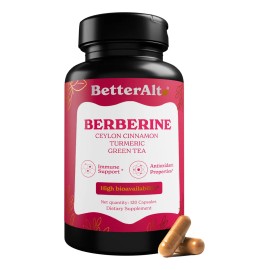Better Alt Cápsulas Berberina Hcl 97% Con Hierbas 120uds