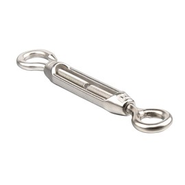 Trimming Shop Turnbuckle Wire Tensioner M8 Rope Strainer Stainless Steel Hook and Eye Cable Tension, Heavy Duty And Adjustable