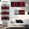 CHKOSDA 18'' Automic Digital Wall Clock, LED Wall Clock with