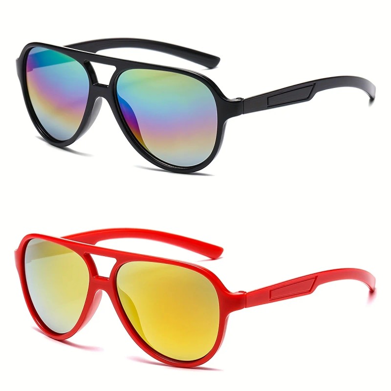 1/2pcs New Cool Kid Glasses Trendy Colorful Candy Hip Hop