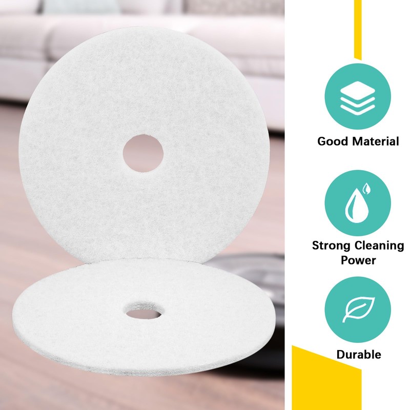 Teenyyou 20" White Scrubbing Pads Commercial Cleaning Orbiter Pads-Maintenance Non