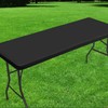 Roucerlin Rectangular Picnic Table Cover, Polyester Elastic Tablecloth for Folding