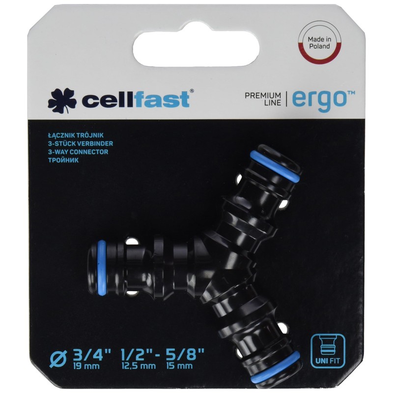 Cellfast Cell 5901828859861 Hose Connector Hose, Black, 3 x 3