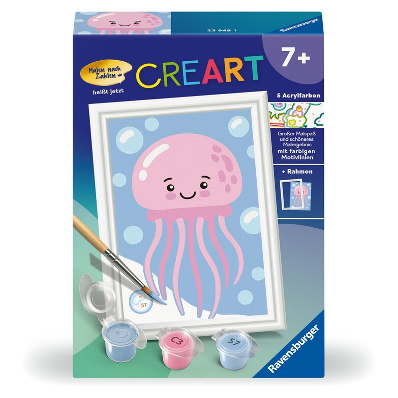 Ravensburger CreArt 23948 - Happy Jellyfish - Painting by Numbers