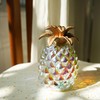 hvfun 7"(17.8cm) Light Up Mercury Glass Silver Pineapple with Timer-Battery