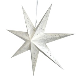 DARO DEKO Star Illuminated for Hanging with E14 Socket Cream Pink Glitter 75 cm