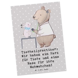Mr. & Mrs. Panda Postcard Veterinary Practitioner: We Have a Heart for Animals and a Nose for Their Pain - Gift, Homeopathy Animals,