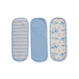 Real Love Duck Duck Goose Baby Boys' 3-Pack Burp Cloths - white/blue, one size