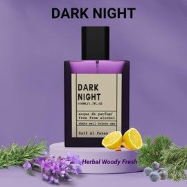 SAIF AL FARES Dark Night - Alcohol-Free Acqua de Parfum for Men & Women | Herbal Woody Fresh Perfume | Arabian Perfumes from Dubai 1.69 Fl. Oz.