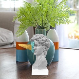 PRATYAHARA Ice Cream Smashing David Statue European Modern Simple David Bust Statue Bedroom Living Room Porch Desktop Decor A