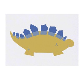 'Yellow Stegosaurus' Temporary Tattoo - Water Resistant, Skin-Safe, Non-Toxic Transfer (TO00082861)